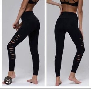 Onzie Flow Black Slashed Harley Leggings